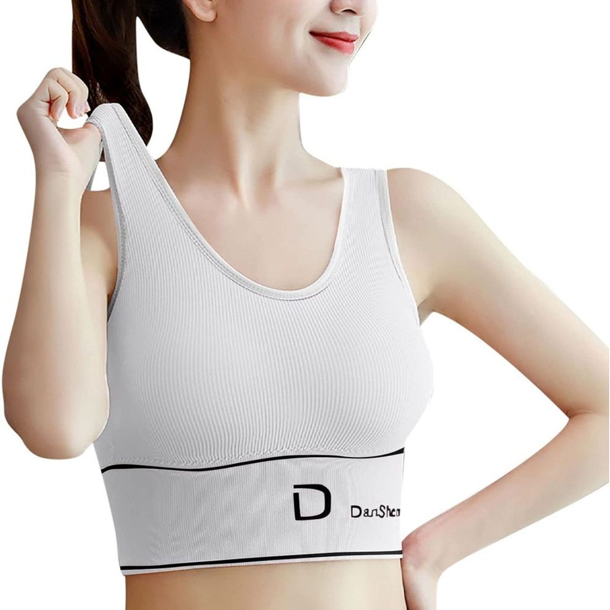 GENERICO - Top deportivo para mujer sujetador sexi de yoga en forma U