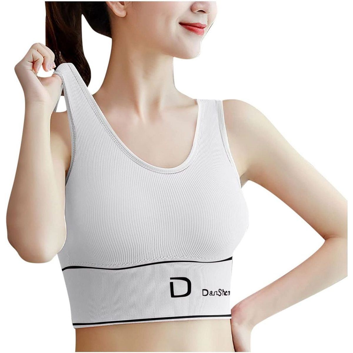 GENERICO - Top deportivo para mujer sujetador sexi de yoga en forma U