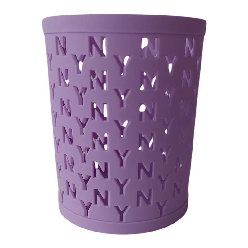 GENERICO - Porta Lapicero de Plástico Lila - Organizador de escritorio