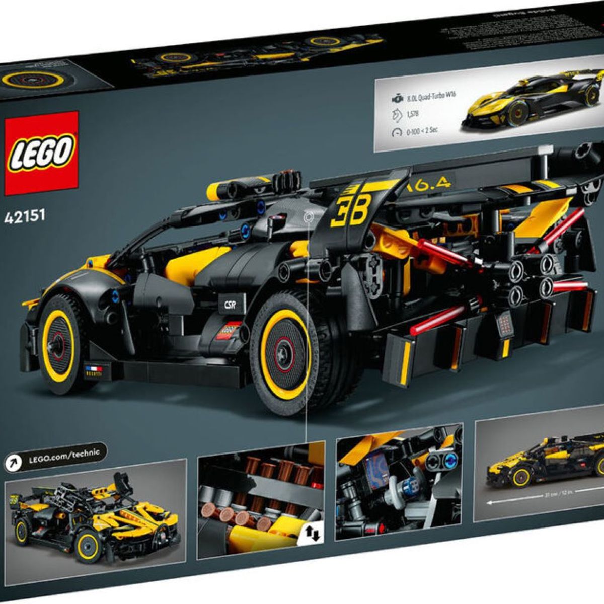 LEGO - LEGO Technic 42151 Bugatti Bolide Racing Car 905 piezas