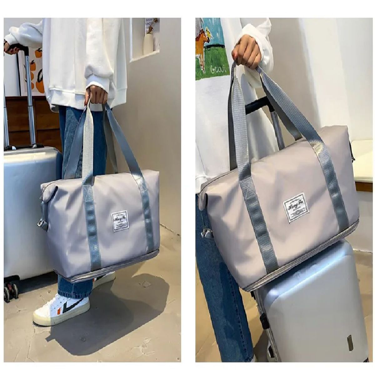 GENERICO - BOLSO MALETA DE VIAJE ENTRENAMIENTO EXPANDIBLE IMPERMEABLE