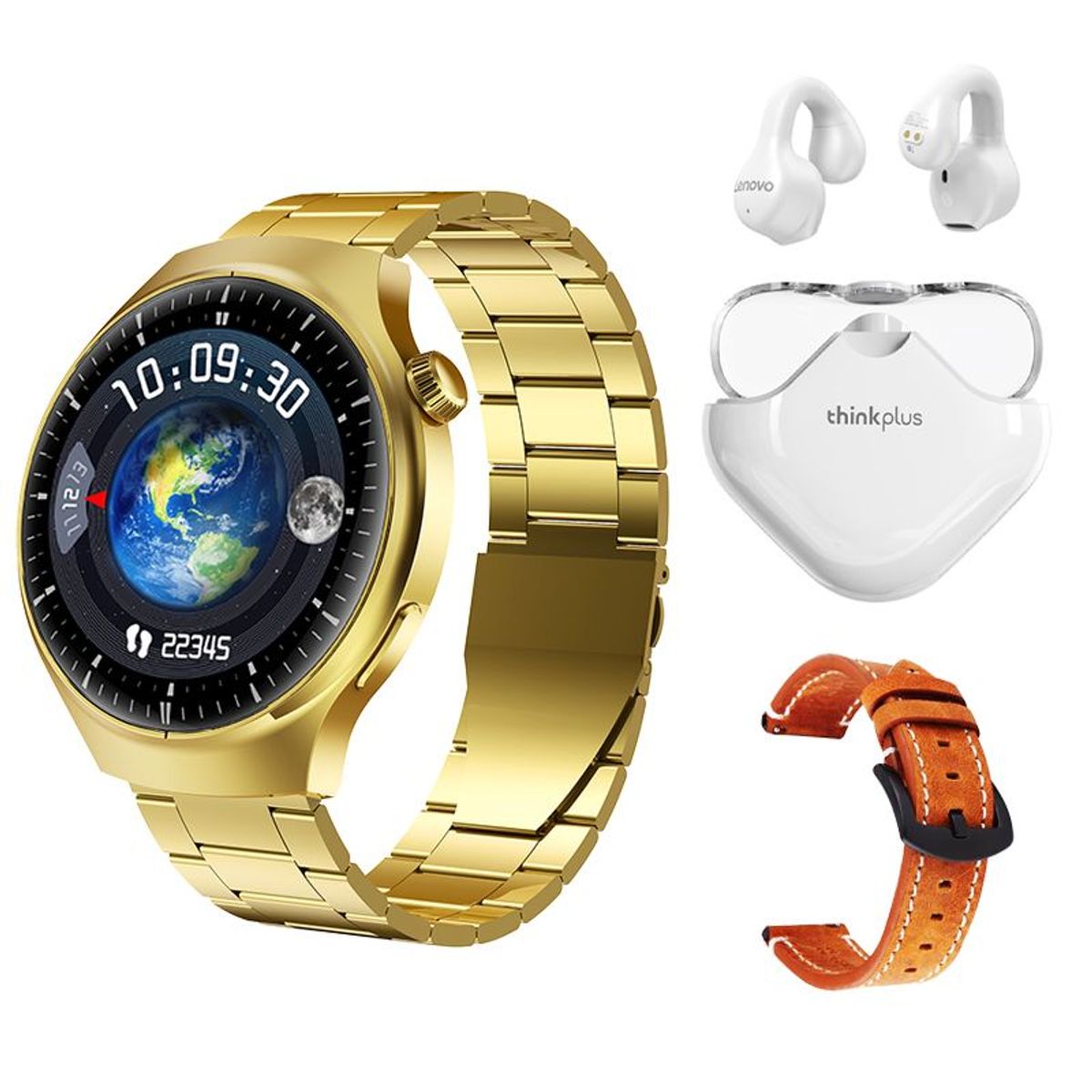 LENOVO - Lenovo XT61 De Audífonos-Blanco y Toumi GT-A-G Reloj inteligente