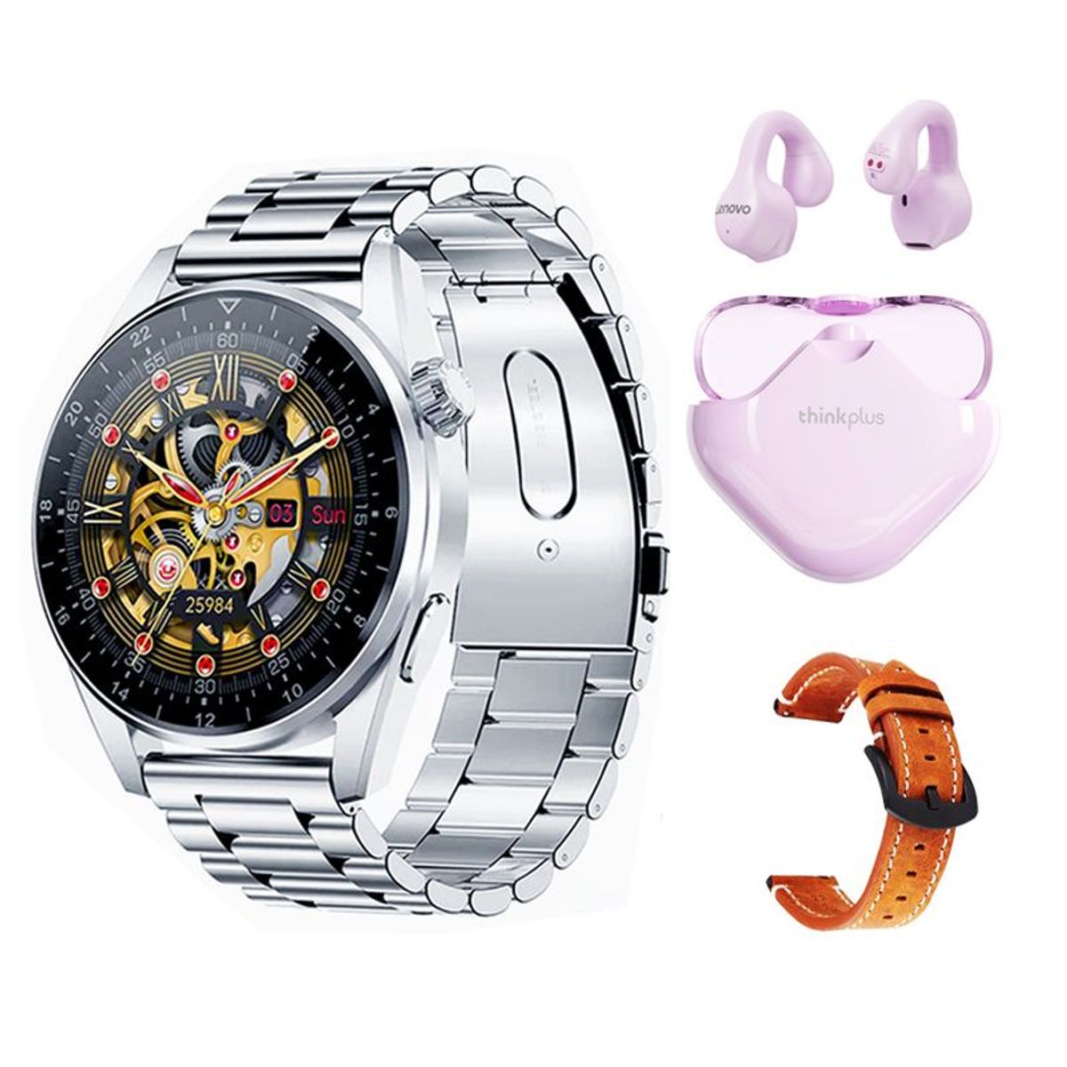 LENOVO - Lenovo XT61 De Audífonos-Rosa y Toumi GT-A-W Reloj inteligente