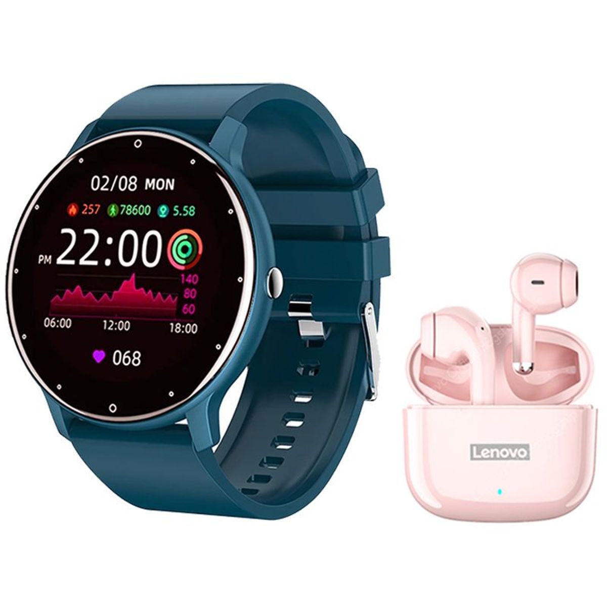 LENOVO - Audífonos Lenovo LP40 Pro De y Toumi Fit 2-B watch Reloj inteligente