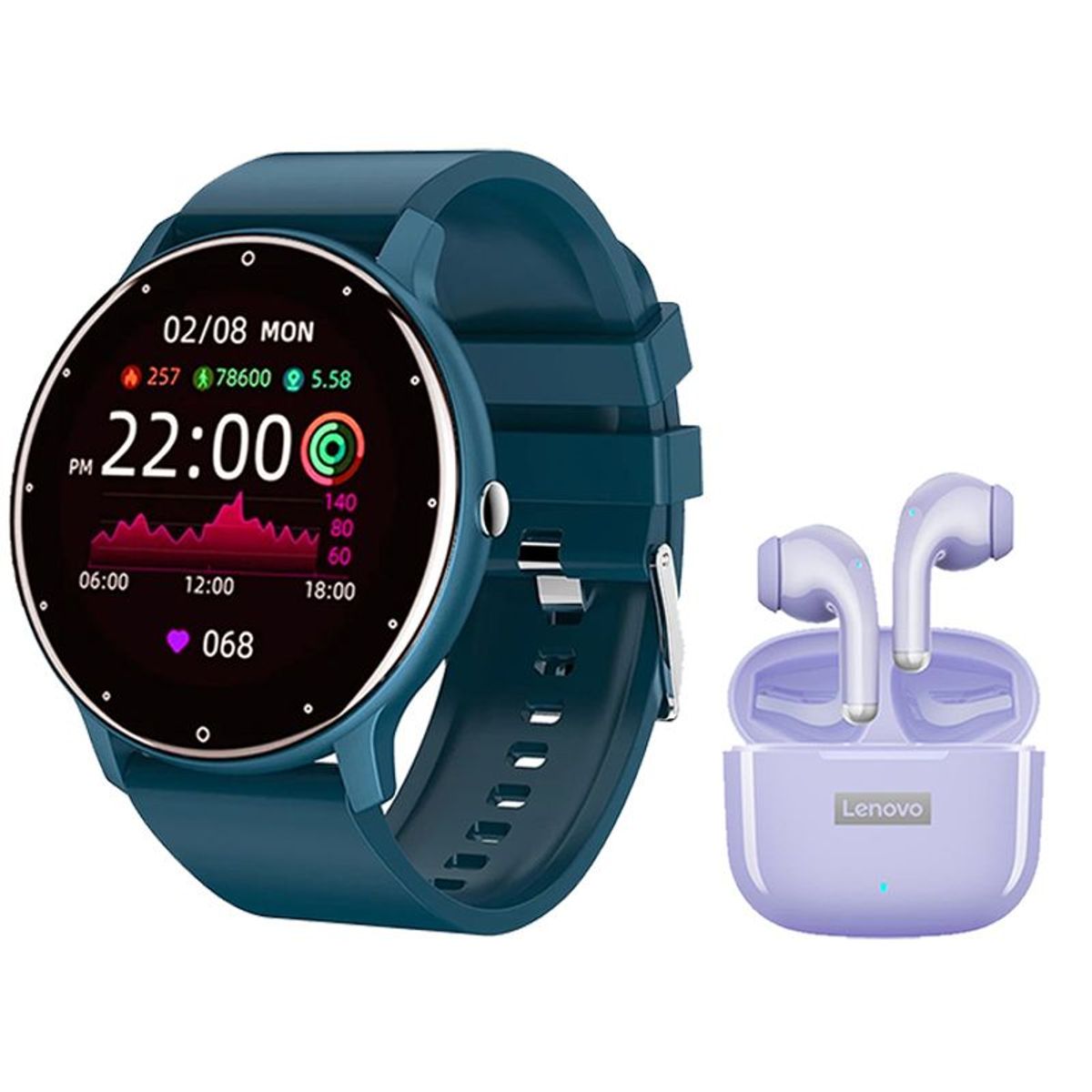 LENOVO - Audífonos Lenovo LP40 Pro De y Toumi Fit 2-B watch Reloj inteligente