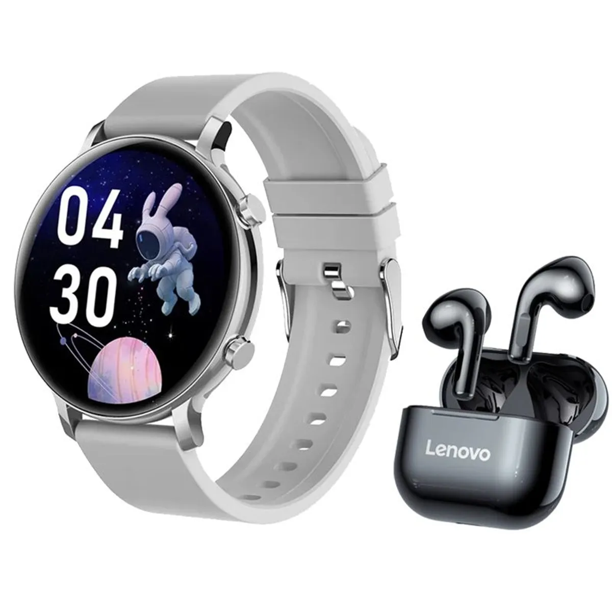 LENOVO - Lenovo LP40 De Audífonos tws-Negro y Toumi Watch Fit 3 Pro-W
