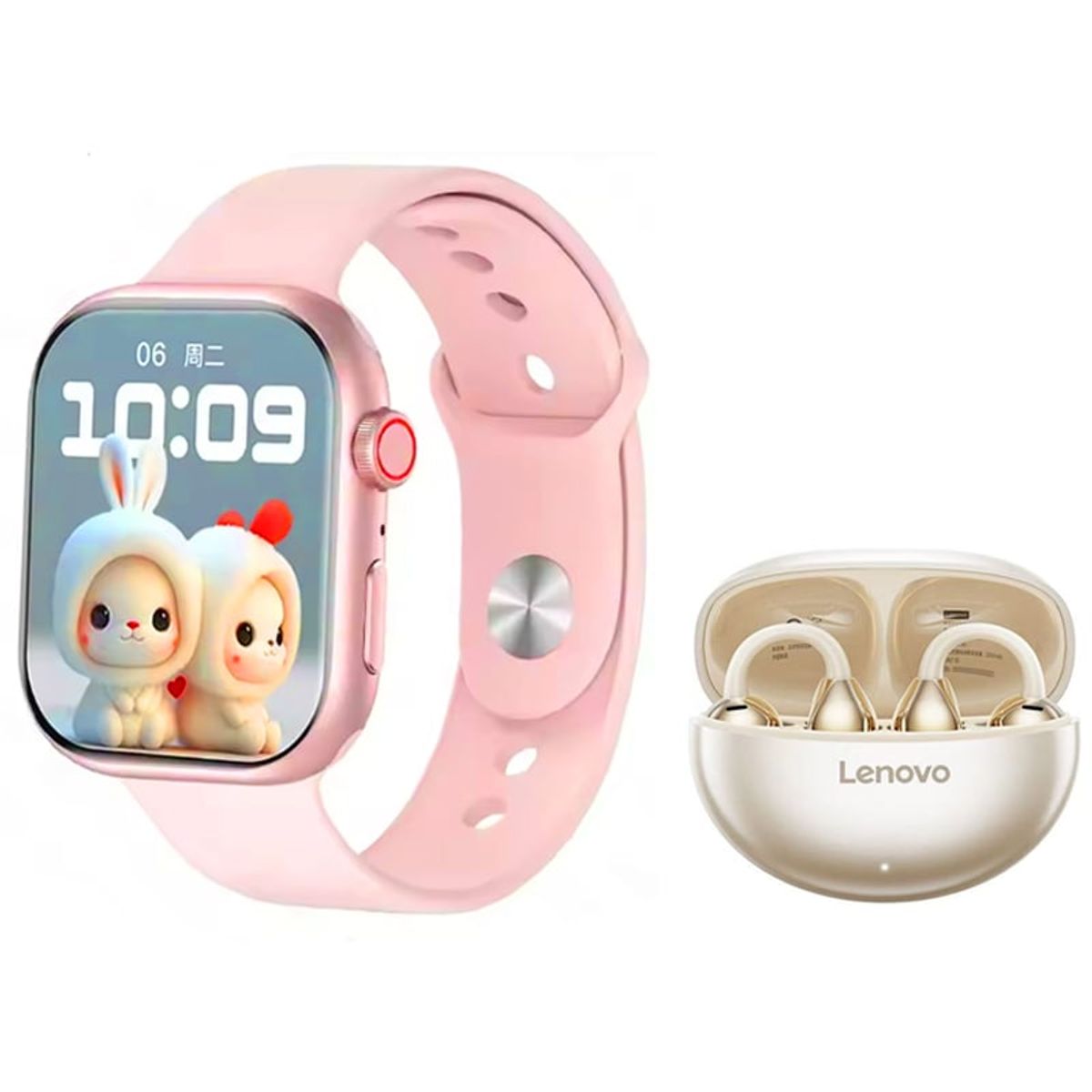 LENOVO - Audífonos Lenovo TA140 Blanco Bluetooth y S10 P Reloj inteligente