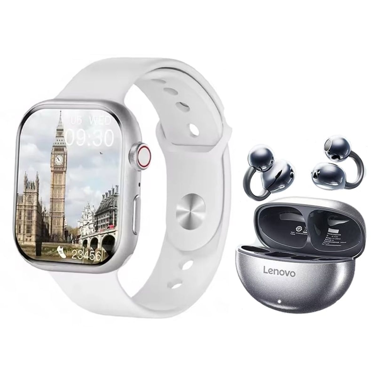 LENOVO - Audífonos Lenovo TA140 Negro Bluetooth y S10 W Reloj inteligente