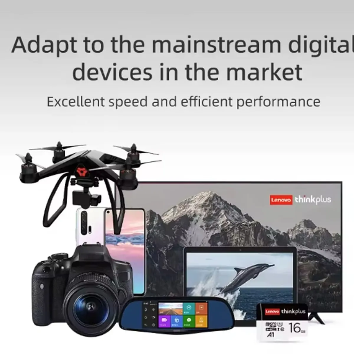 LENOVO - Tarjeta de memoria Lenovo de 256 GB con adaptador de tamaño completo