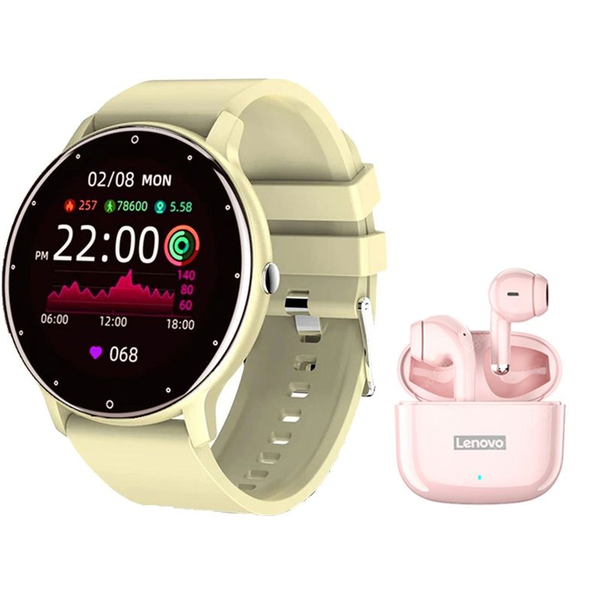 LENOVO - Audífonos Lenovo LP40 Pro De y Toumi Fit 2-Y watch Reloj inteligente
