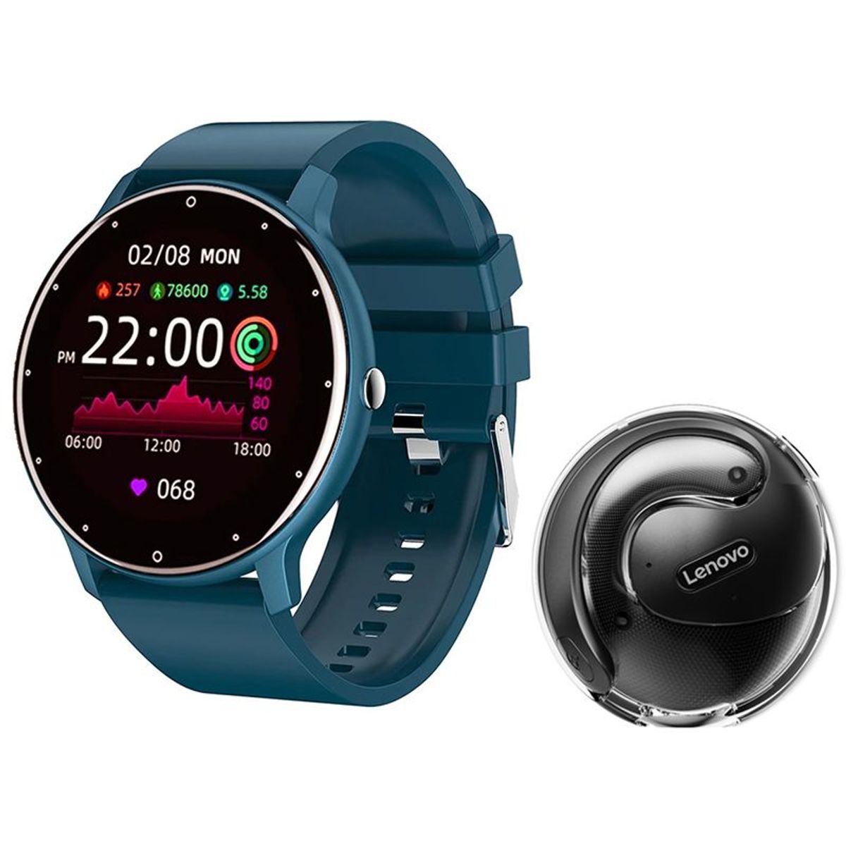 LENOVO - Audífonos Lenovo X15 PRO-Negro y Toumi Fit 2-B Reloj inteligente