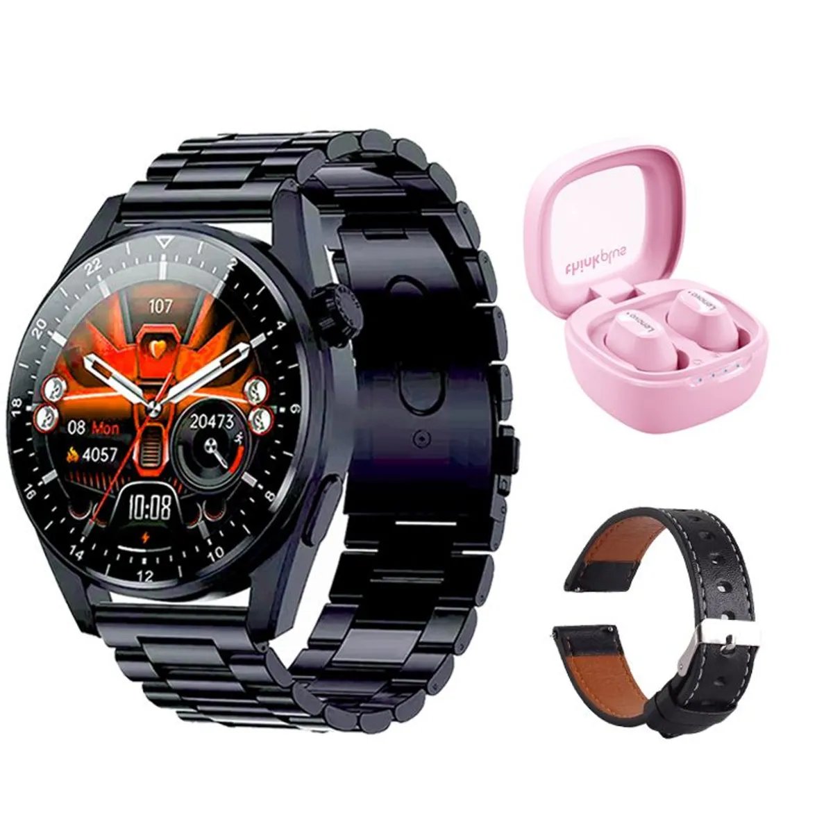 LENOVO - Lenovo XT62 De Audífonos-Rosa y Toumi GT-A-B Reloj inteligente