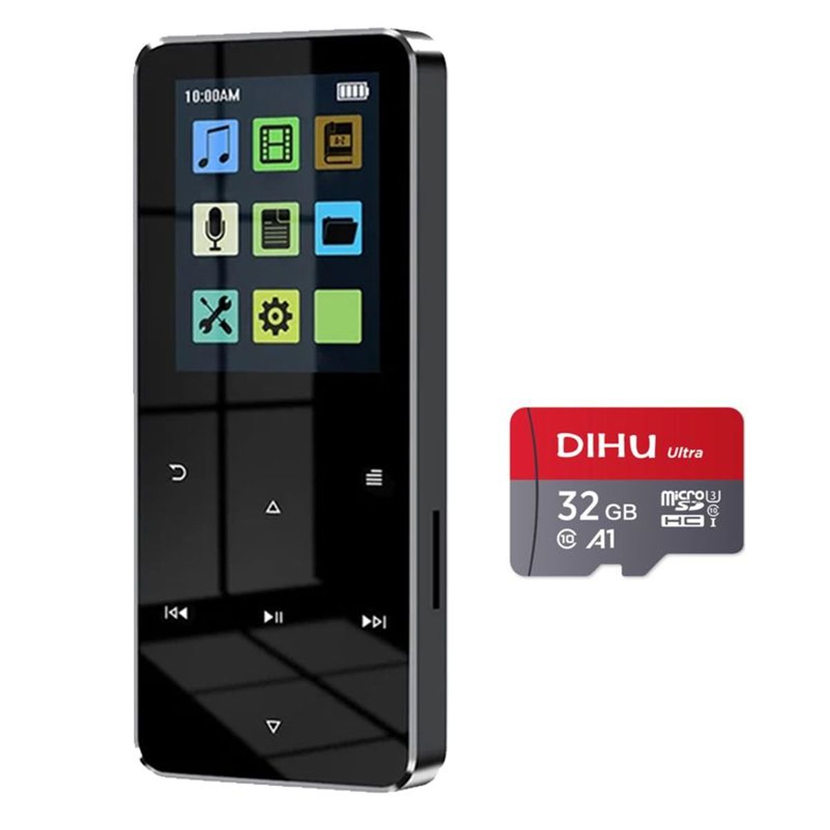 TOUMI - Reproductor Toumi mp3 Bluetooth 2.0 pulgadas admite tarjetas memoria