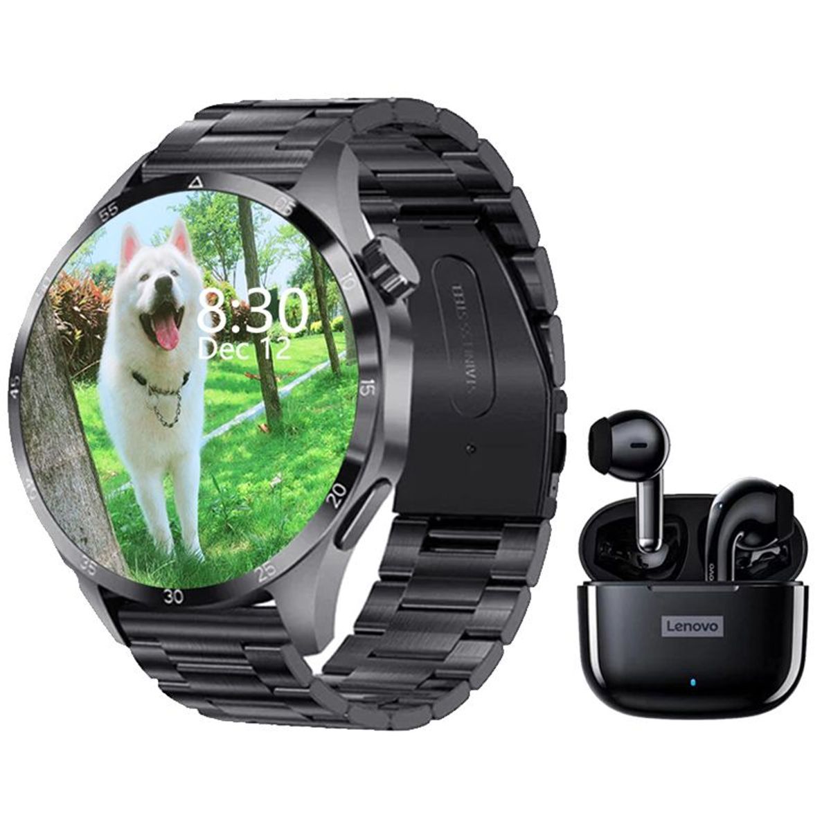 LENOVO - Audífonos Lenovo LP40 PRO-Negro y Toumi GT-Zero-B Reloj inteligente