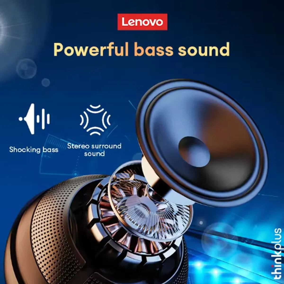 LENOVO - Lenovo TS5 Parlante Bluetooth 5.3 Acuatico-Negro