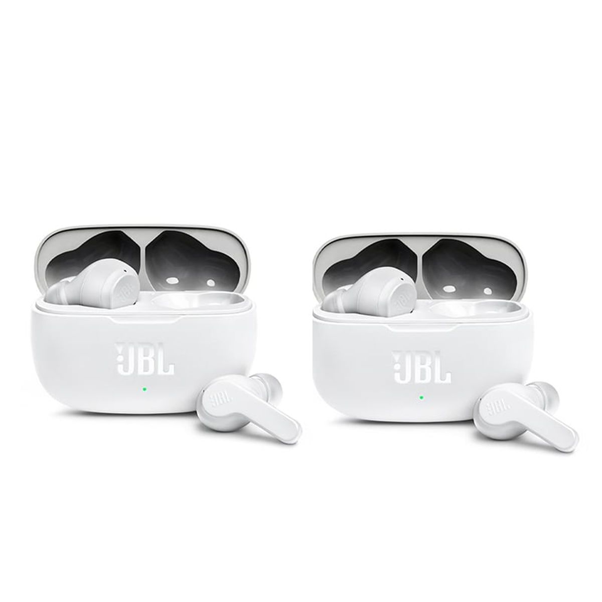 JBL - Set 2 Audífonos Bluetooth Jbl Wave 200 Vibe  Tws Blanco