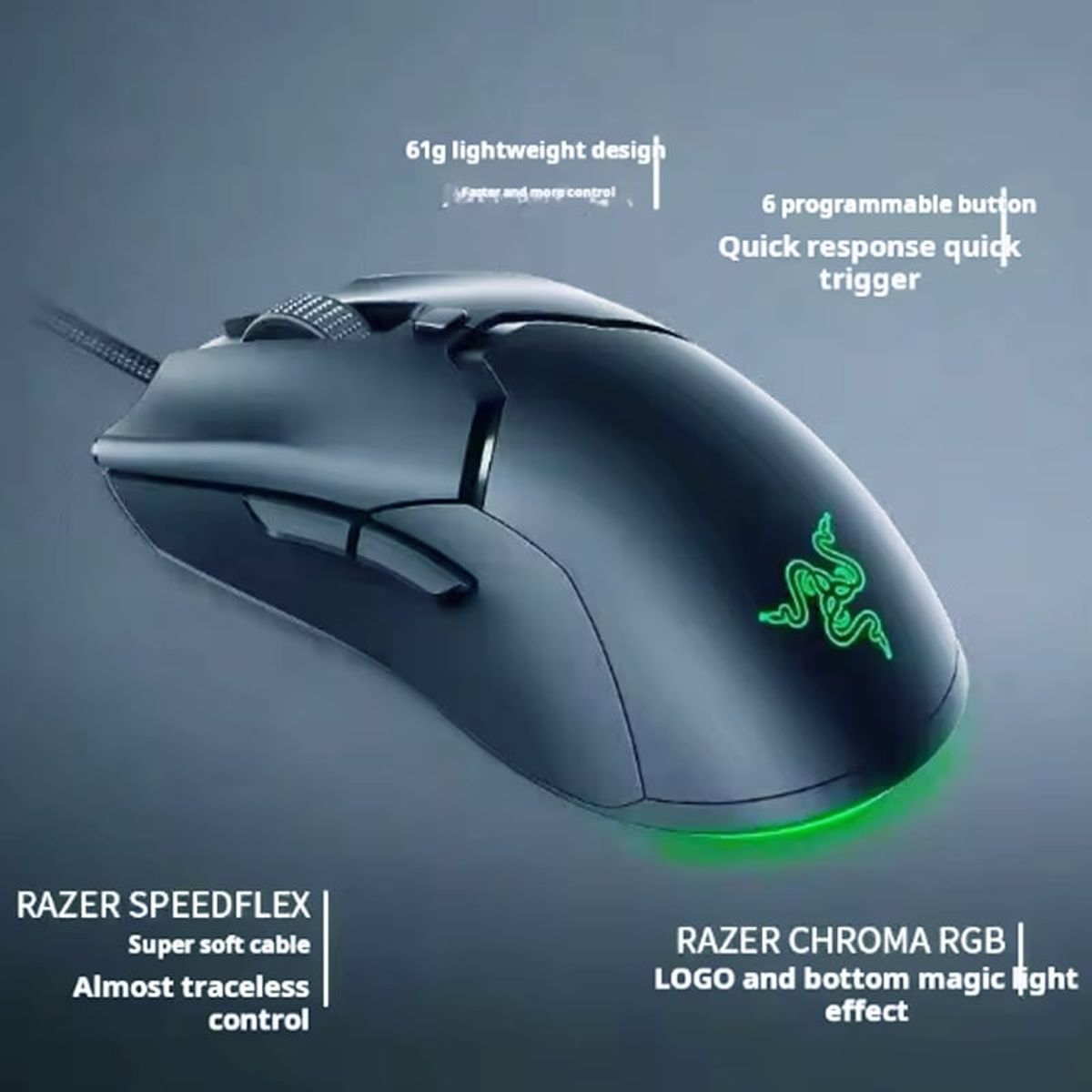 RAZER - Razer Gamer Mouse Viper Mini 8KHz Reacondicionado Semi -Negro