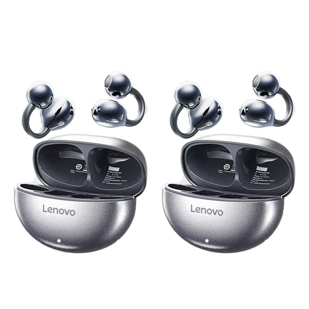 LENOVO - Set 2 De Audífonos Lenovo TA140  Tws Auriculares Bluetooth 5.4-Negro