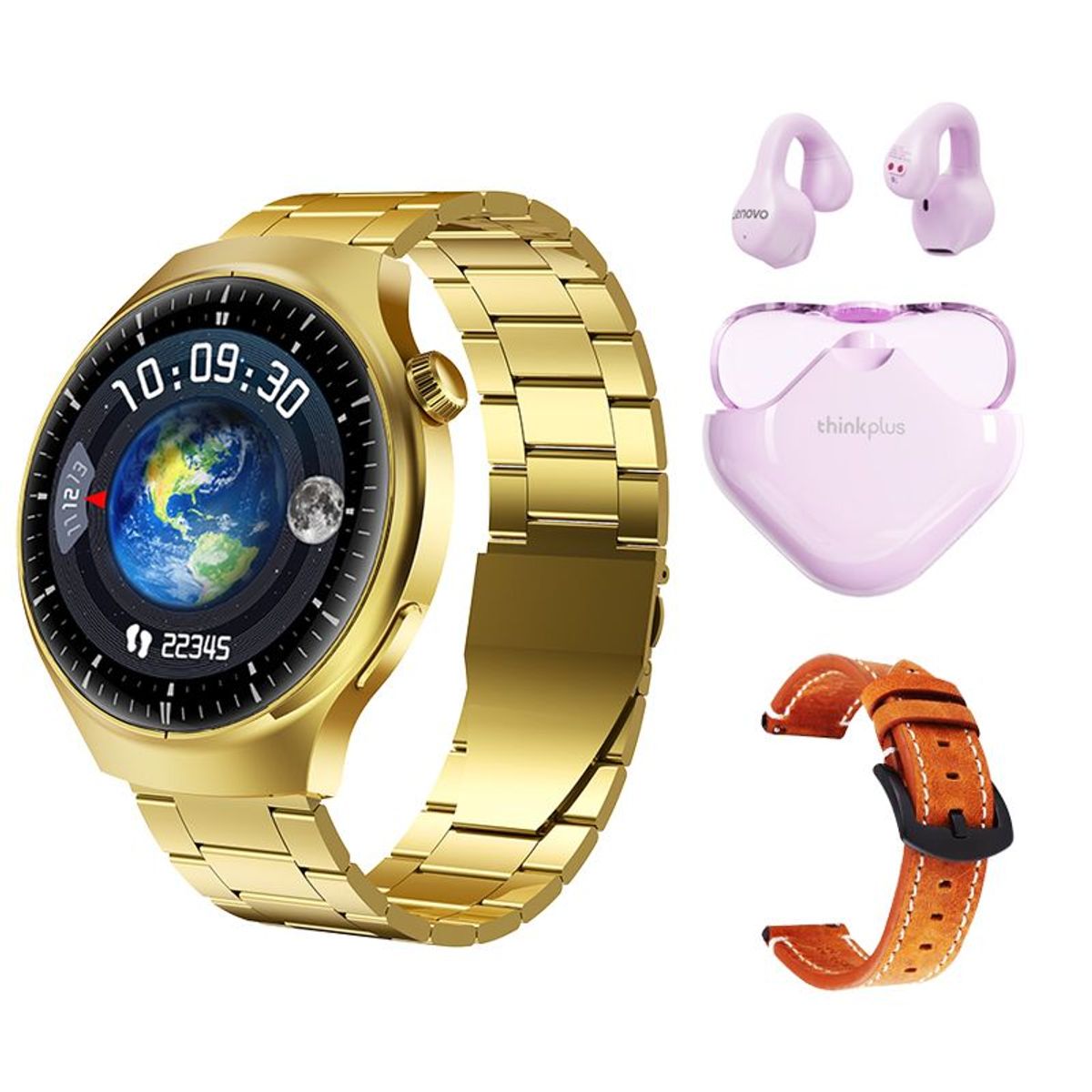 LENOVO - Lenovo XT61 De Audífonos-Rosa y Toumi GT-A-G Reloj inteligente