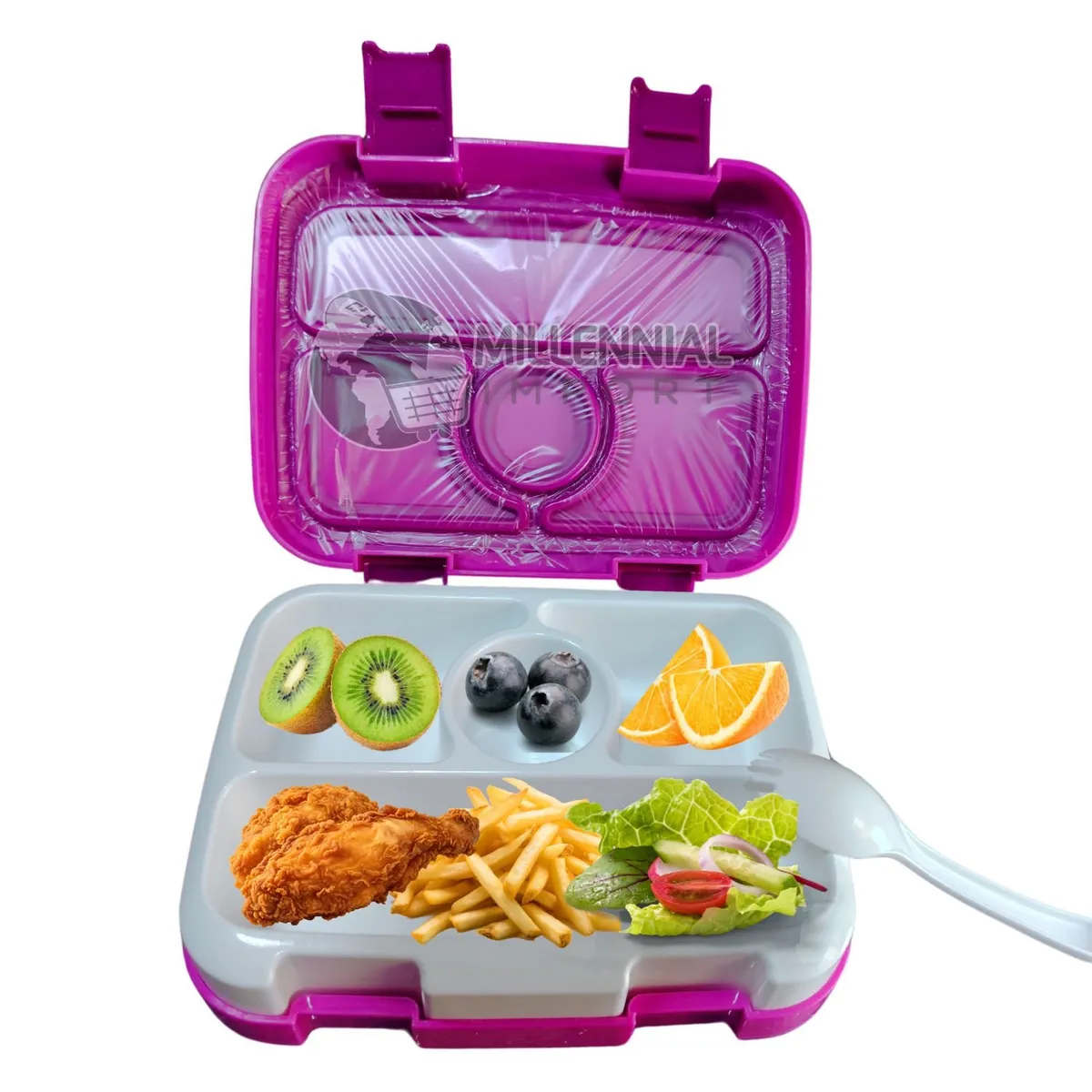 GENERICO - Lonchera para Niñas Tipo Bento Box de  4 divisiones