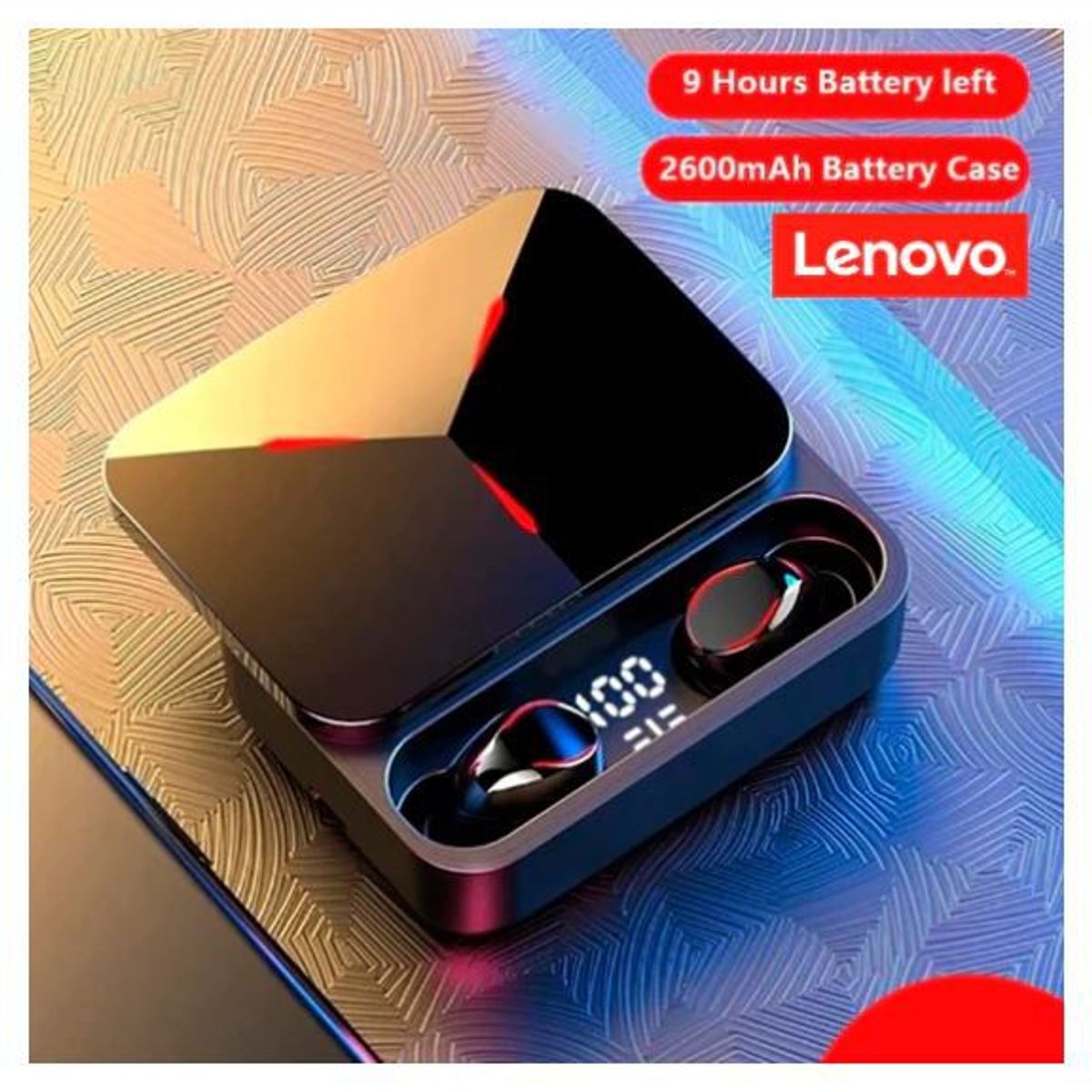 LENOVO - Audifonos Bluetooth Lenovo TG01 TWS Powerbank Negro