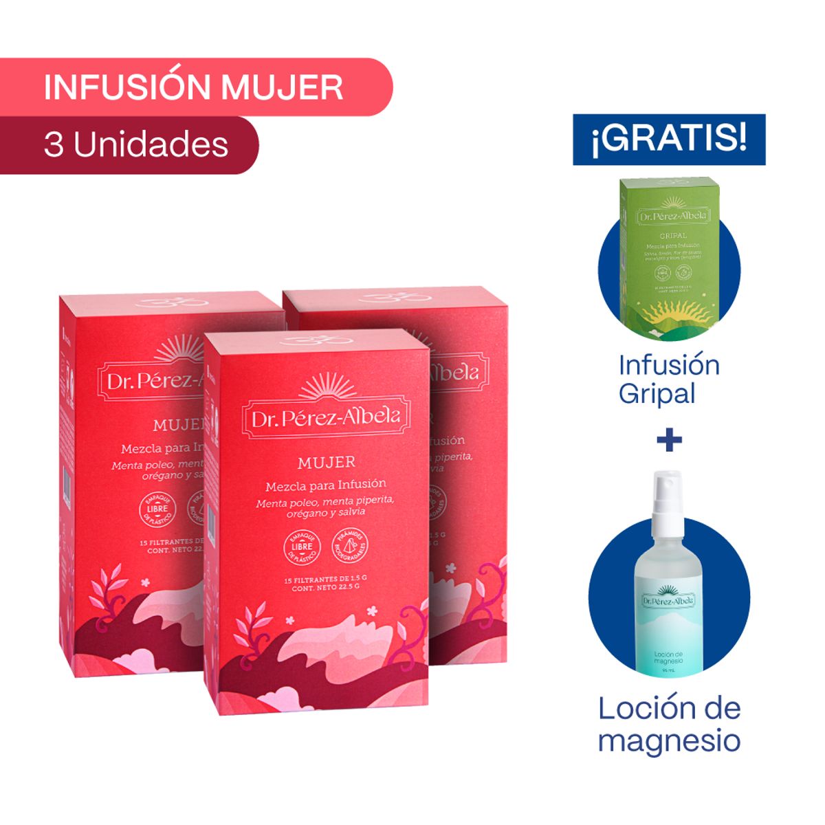 DR PEREZ ALBELA - TRIPACK: INFUSIÓN MUJER - CAJA X 15 UND