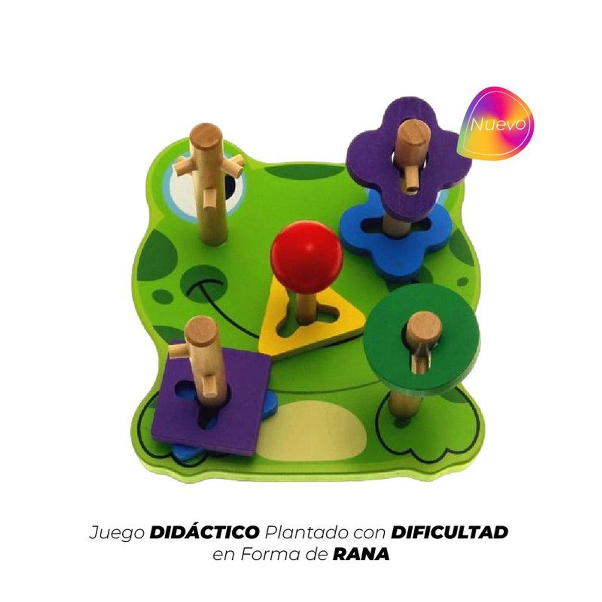 GENERICO - Juego Didáctico Plantado con Dificultad en Forma de Rana