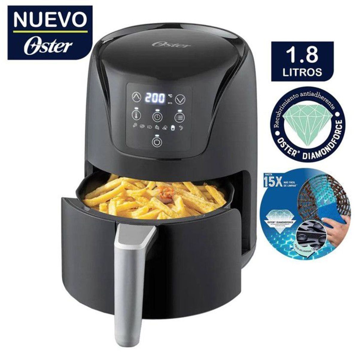 OSTER - FREIDORA DE AIRE DIGITAL OSTER 1,8 LTS CKSTAF18DDF