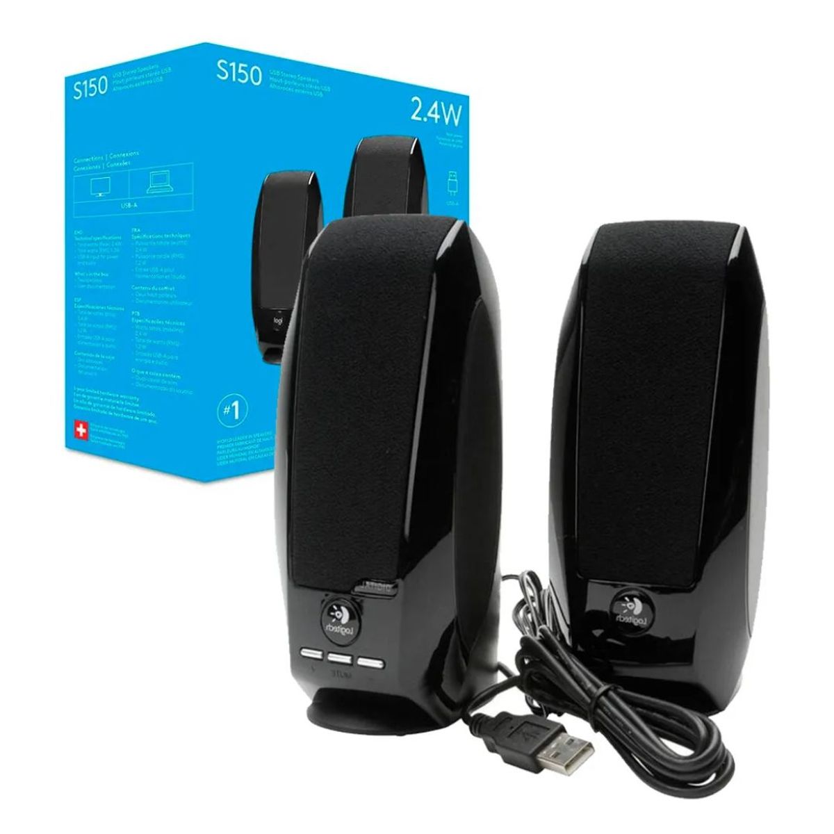 LOGITECH - PARLANTE LOGITECH S-150 USB BLACK RETAIL BOX