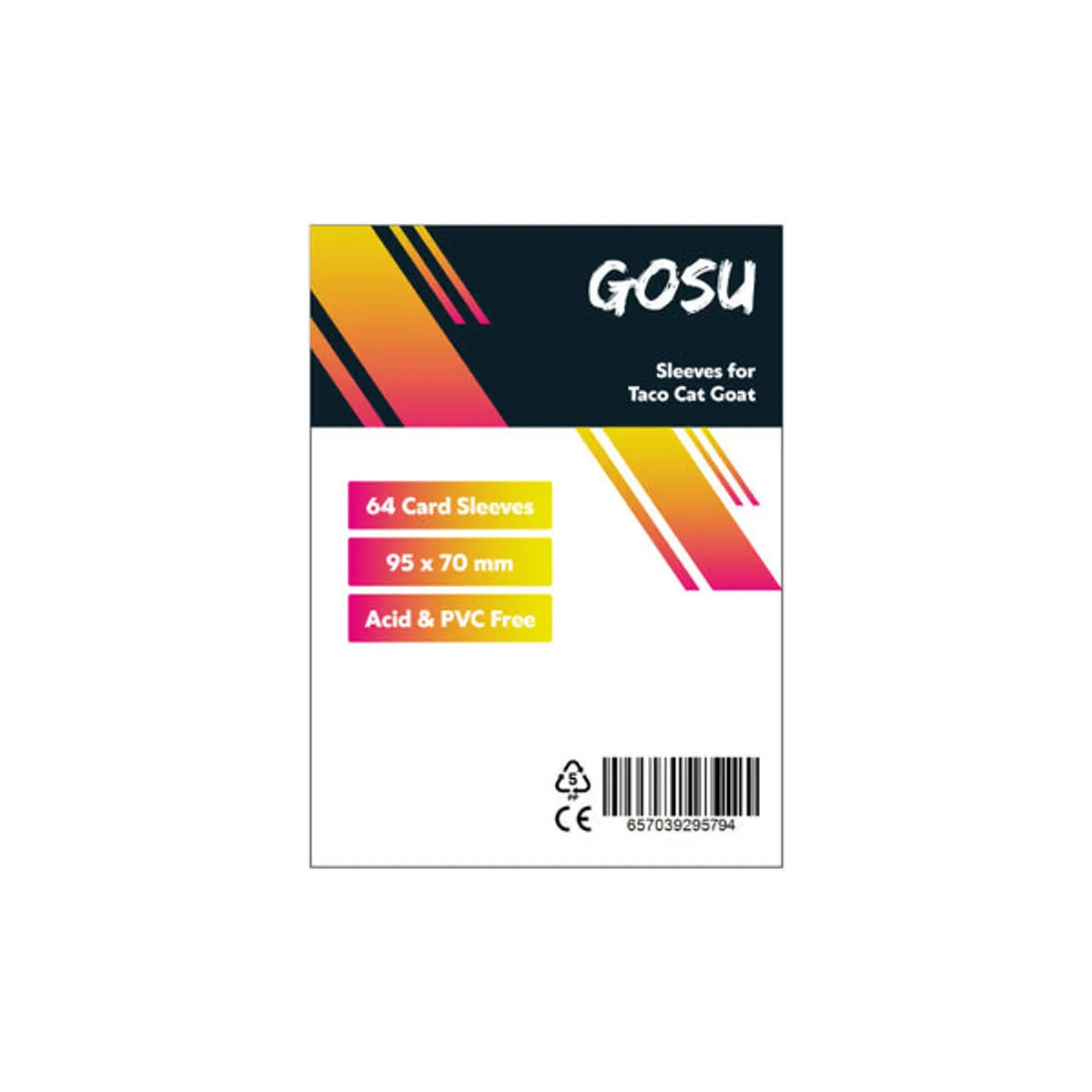 GOSU - FUNDA PREMIUM 70X95MM 64PCS TACO GATO CABRA QUESO PIZZA GOSU