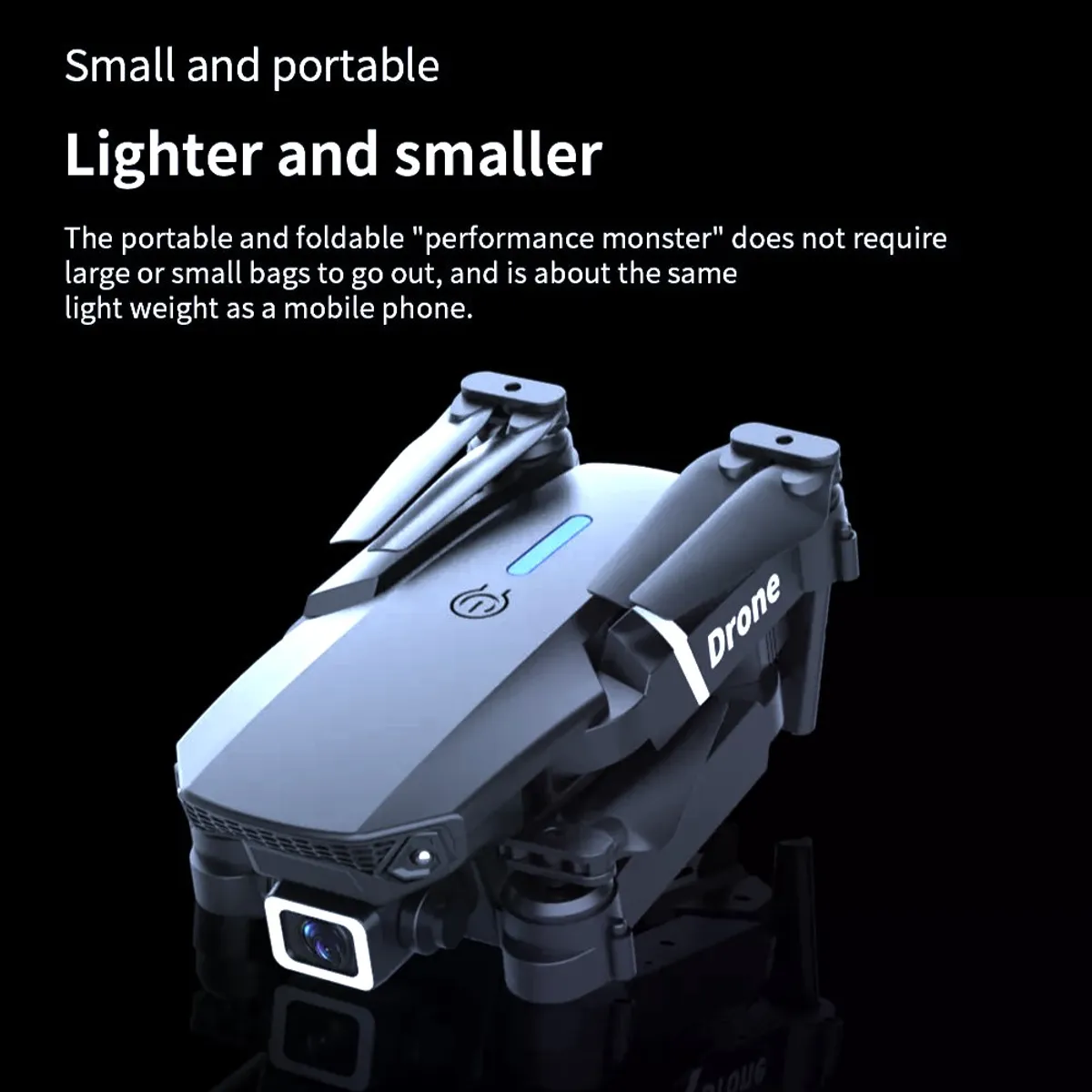 GENERICO - Dron Dual Cámara WiFi HD RC Modelo E88 4K  ORIGINAL Video Plegable