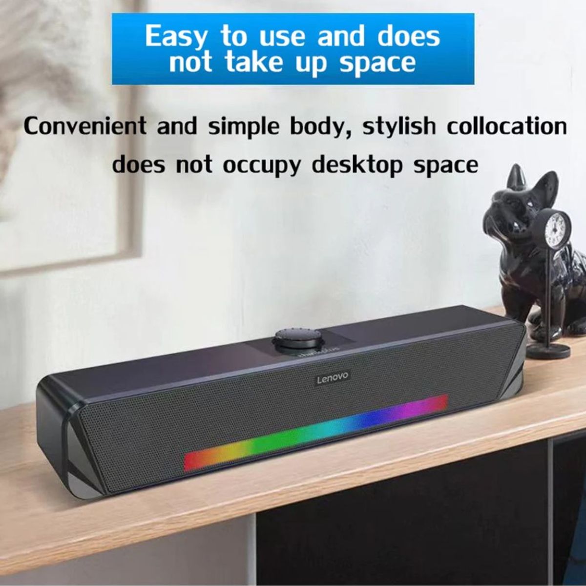 LENOVO - Soundbar Lenovo TS33 Bluetooth 5.0 RGB Speaker Audio 360 Home TV Barra