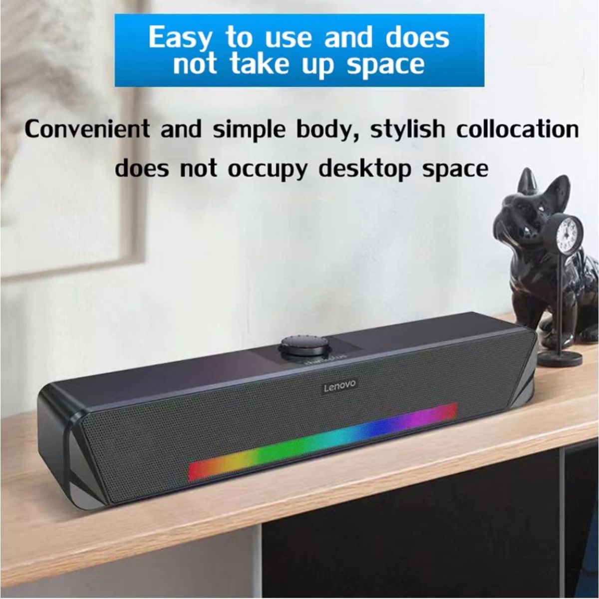 LENOVO - Soundbar Lenovo TS33 Bluetooth 5.0 RGB Speaker Audio 360 Home TV Barra