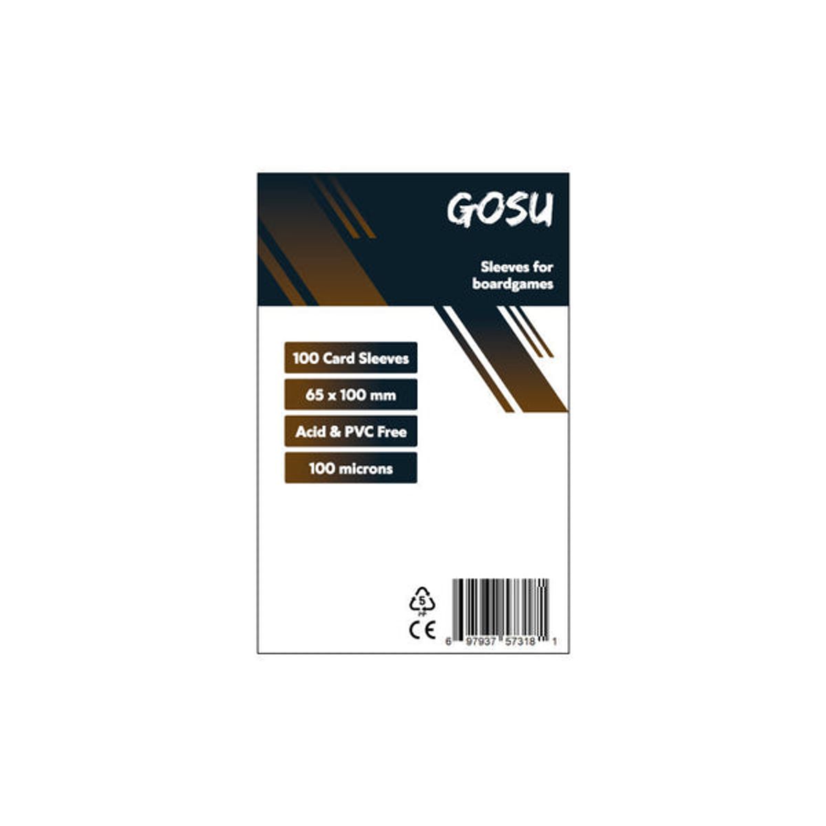 GOSU - FUNDAS PREMIUM 65 X 100 MM FOR BOARDGAMES 100 PCS GOSU