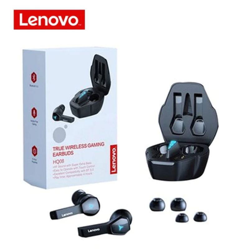 LENOVO - Audifonos Bluetooth Lenovo HQ08 Tws Gaming Negro