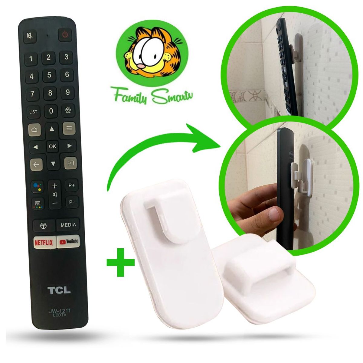 UNIVERSAL - Control Remoto Tcl Generico Smart Modelo RC901V + Soporte