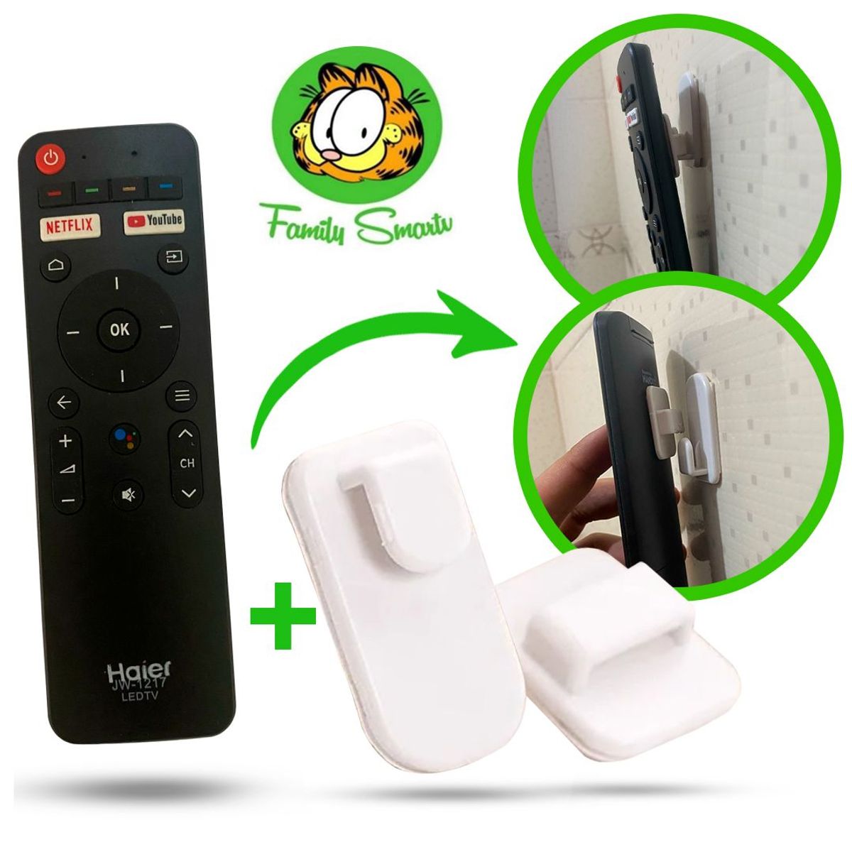 UNIVERSAL - Control Remoto para Tv Smart Haier 2022 + Soporte