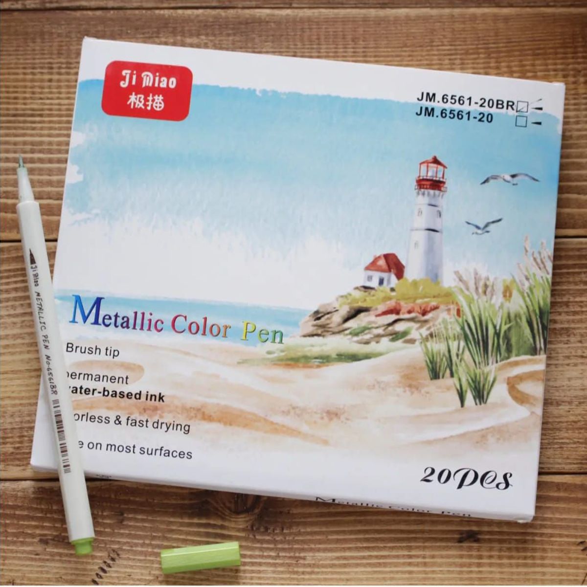 GENERICO - PLUMONES MARCADORES METÁLICOS DE 20 UNIDADES PUNTA PINCEL