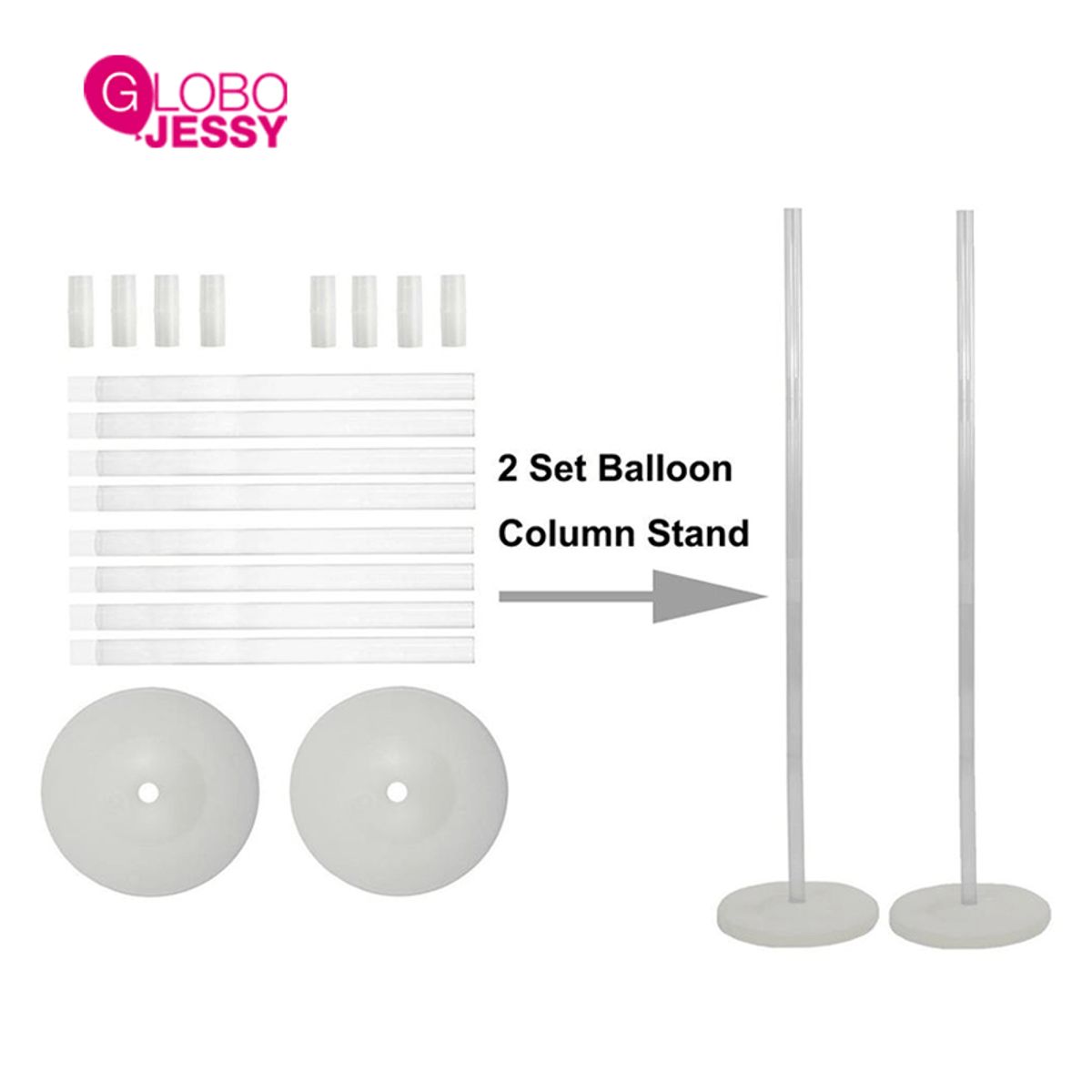 GENERICO - Estructura de arco de globos en pvc portátil