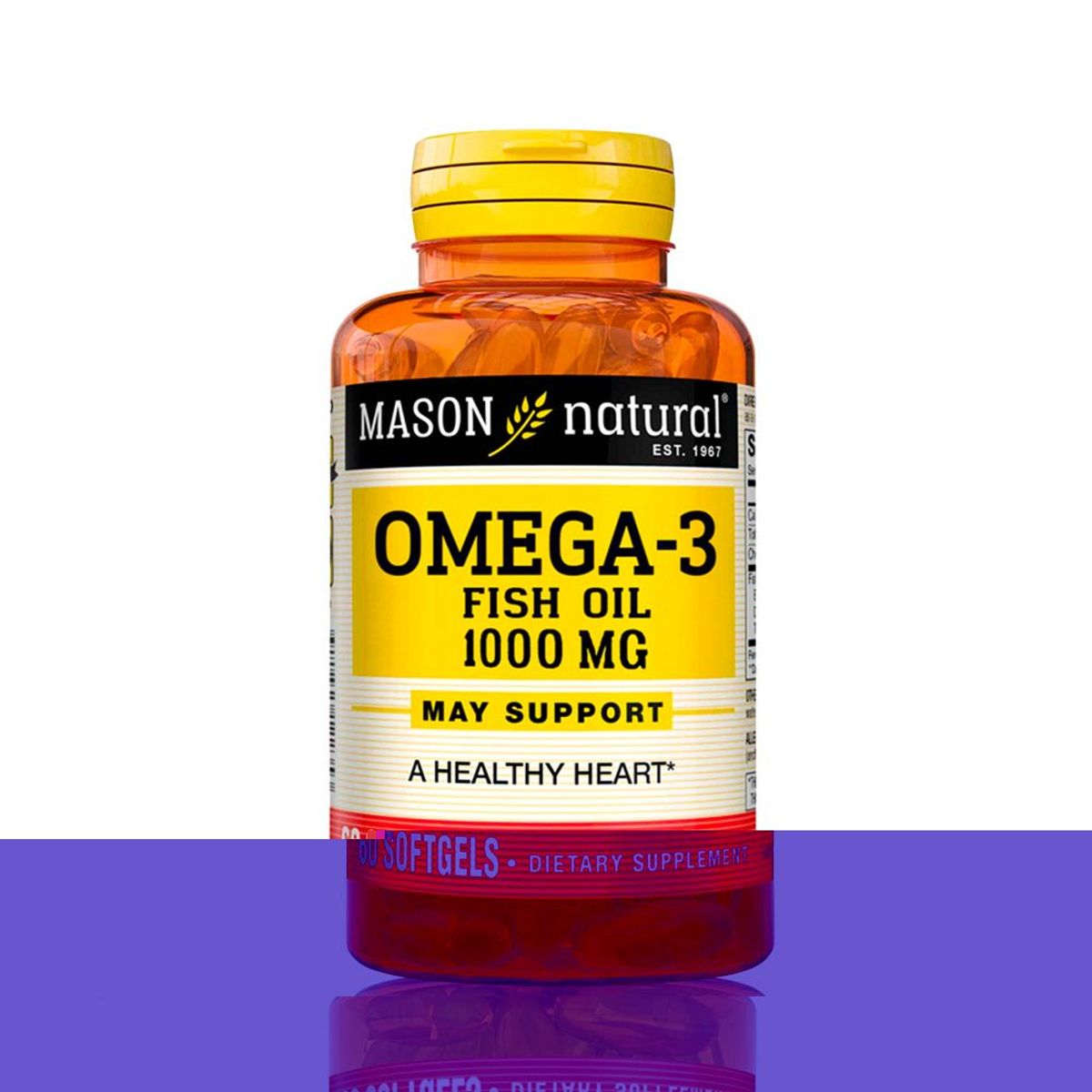 MASON NATURAL - Omega 3 Mason Fish Oil 1000 mg 60 Softgels
