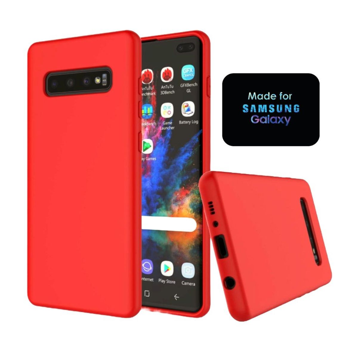 GENERICO - Silicone Case Samsung S10 Plus Con Marca