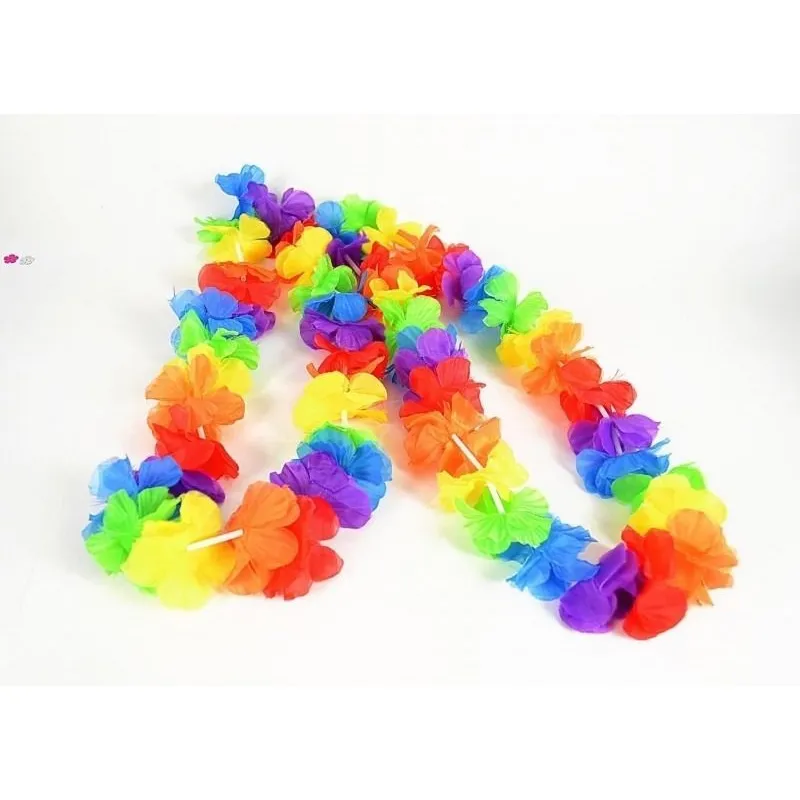 GENERICO - Collar hawaiano para fiesta luau set x 6 unidades