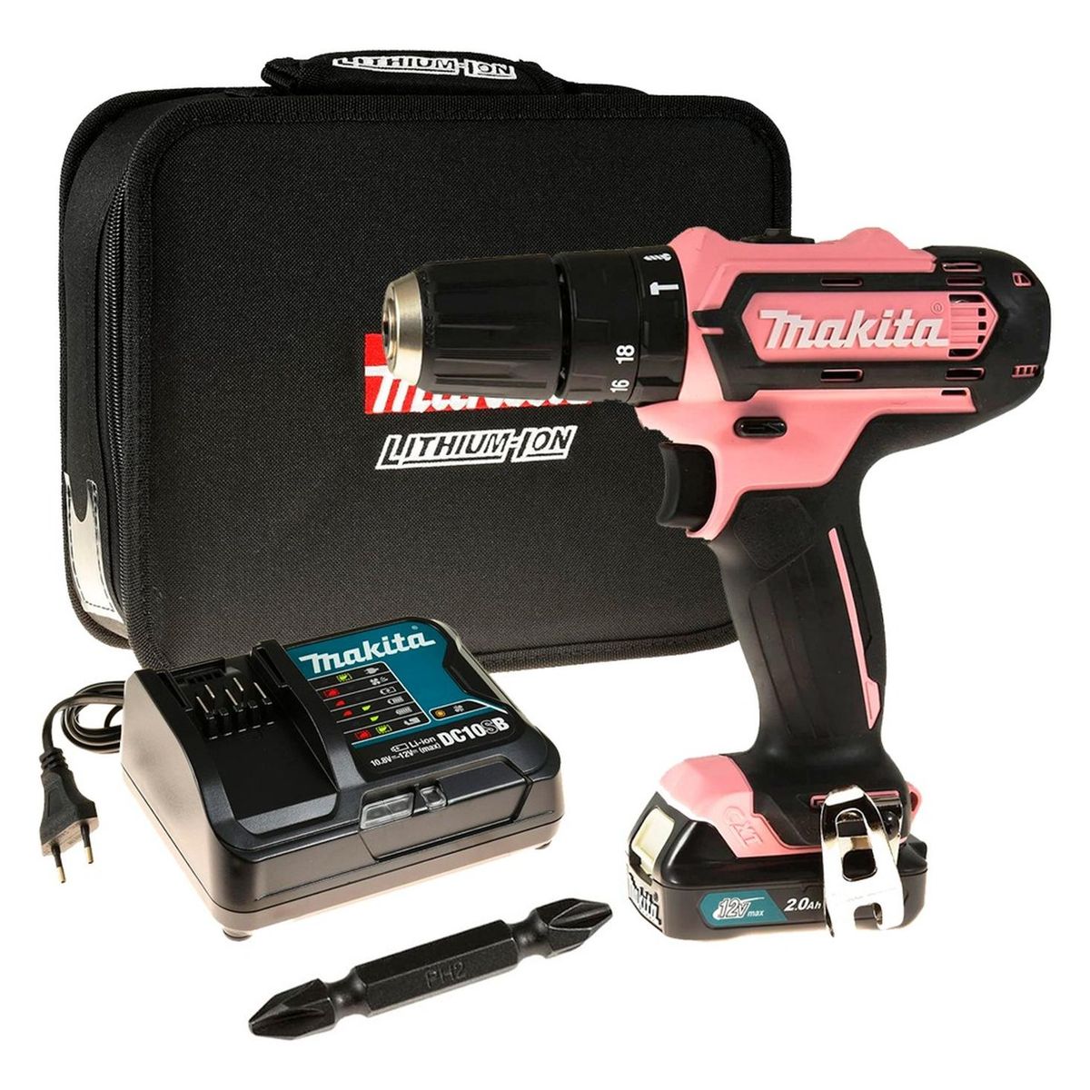 MAKITA - Taladro Percutor Rosa Makita 12V Edicion Limitada HP333DSAP1