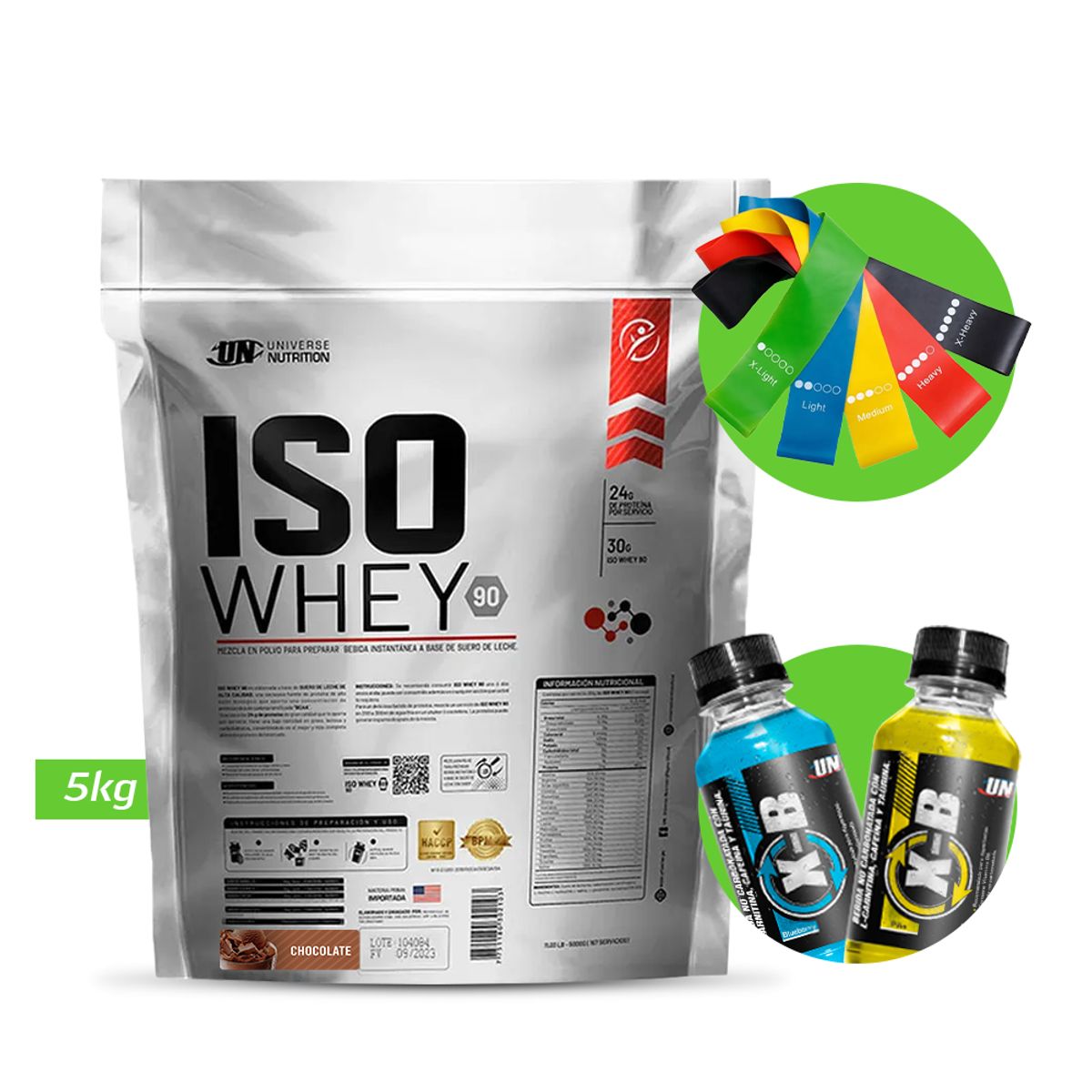 UNIVERSE NUTRITION - ISO WHEY 5 KG PROTEINA UN CHOCOLATE+ REGALOS