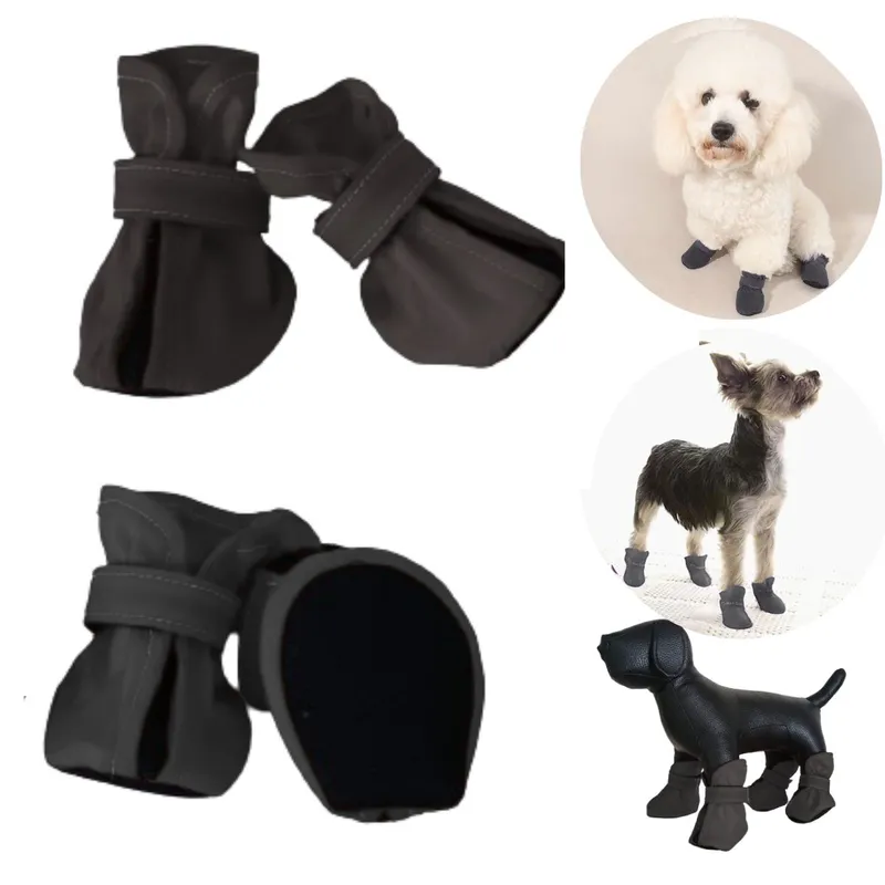 GENERICO - ZAPATOS IMPERMEABLES PARA PERROS Y MASCOTAS NEGRO-M