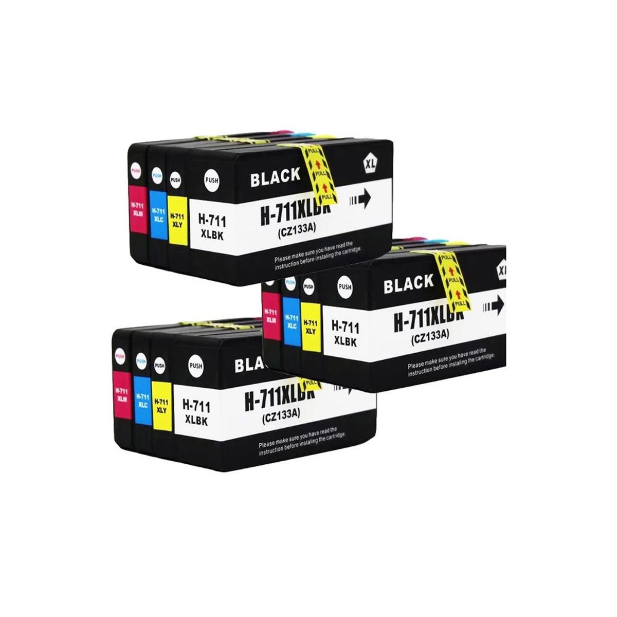 HP - Cartucho 711 IMPRESORA T120 T130 T520 T530 Tinta 711XL Cz133a X 3 KITS