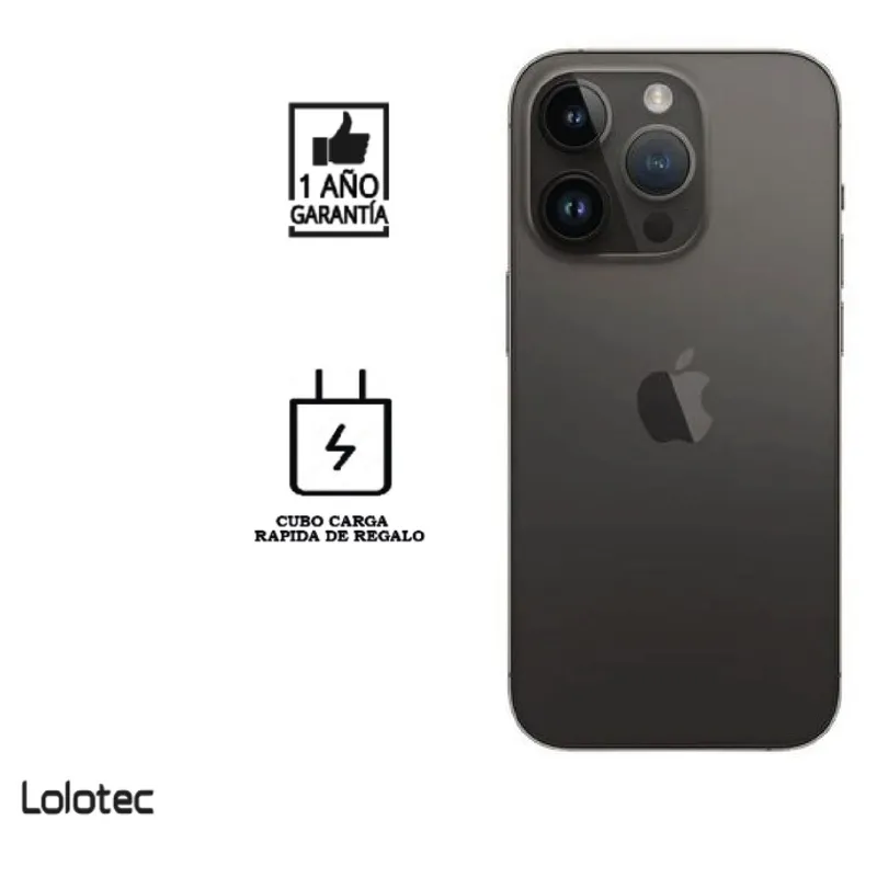 APPLE - iPhone 14 Pro 128 GB I Reacondicionado grado B I color: Negro Espacial