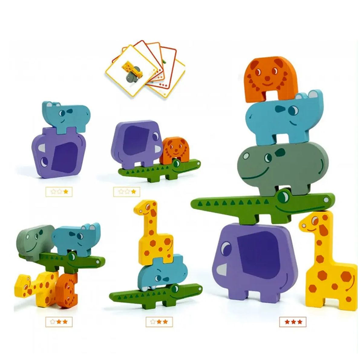 GENERICO - Zetotanimo Bloques Animalitos Juego Apilable Equilibrio