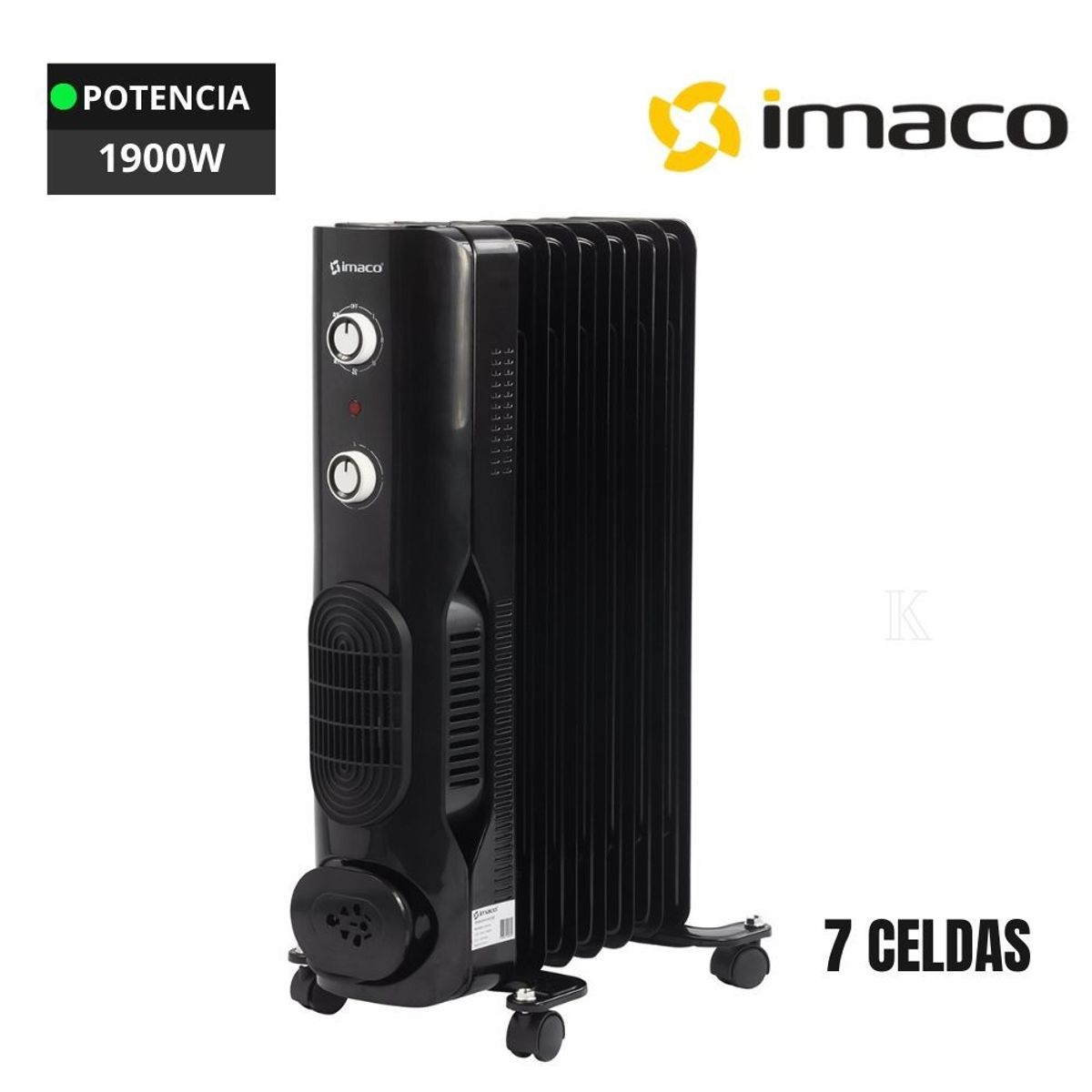 IMACO - Termoradiador Imaco de 7 Celdas Negro