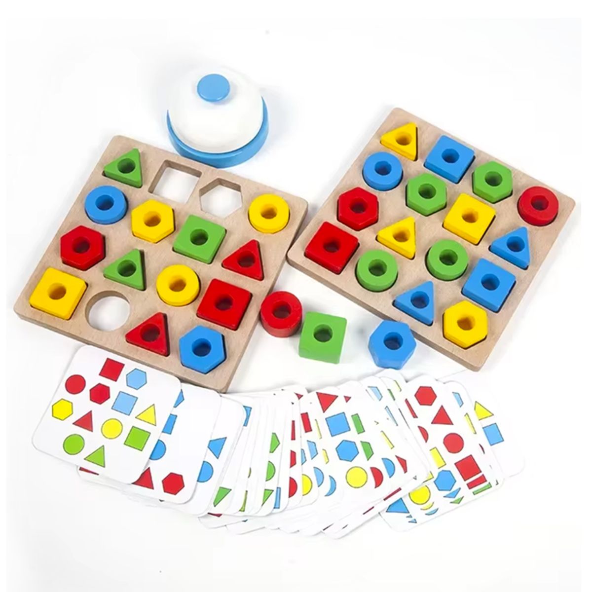 GENERICO - Rompecabezas 3D con Figuras con Encajes Geometricos Basicos